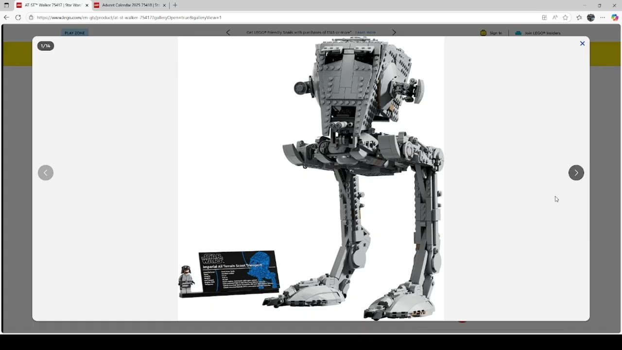 My thoughts on the AT-ST & 2025 star wars calendar releasing in August