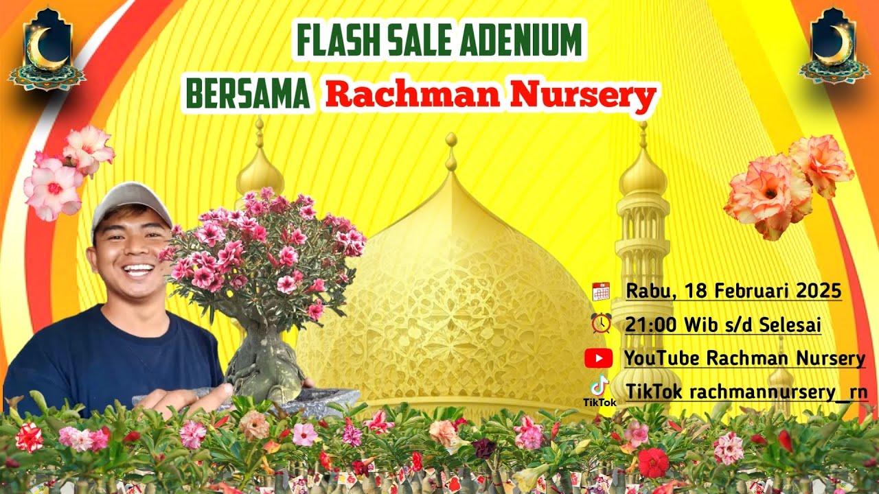 🔴 Live Flash Sale Adenium Bunga Tumpuk Dan Karakter (18 Februari 2026)
#rachmannursery #adenium
