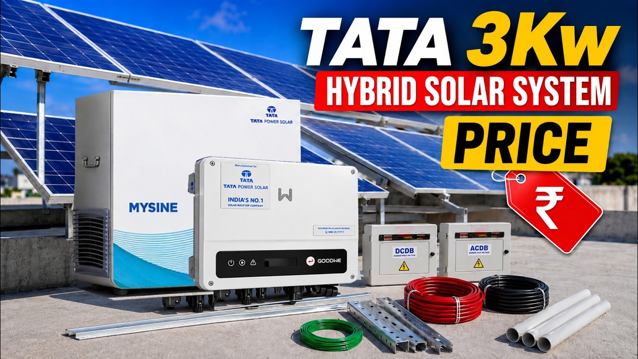 Tata 3kW Hybrid Solar System Price | Tata solar system for home | Solar panels for home