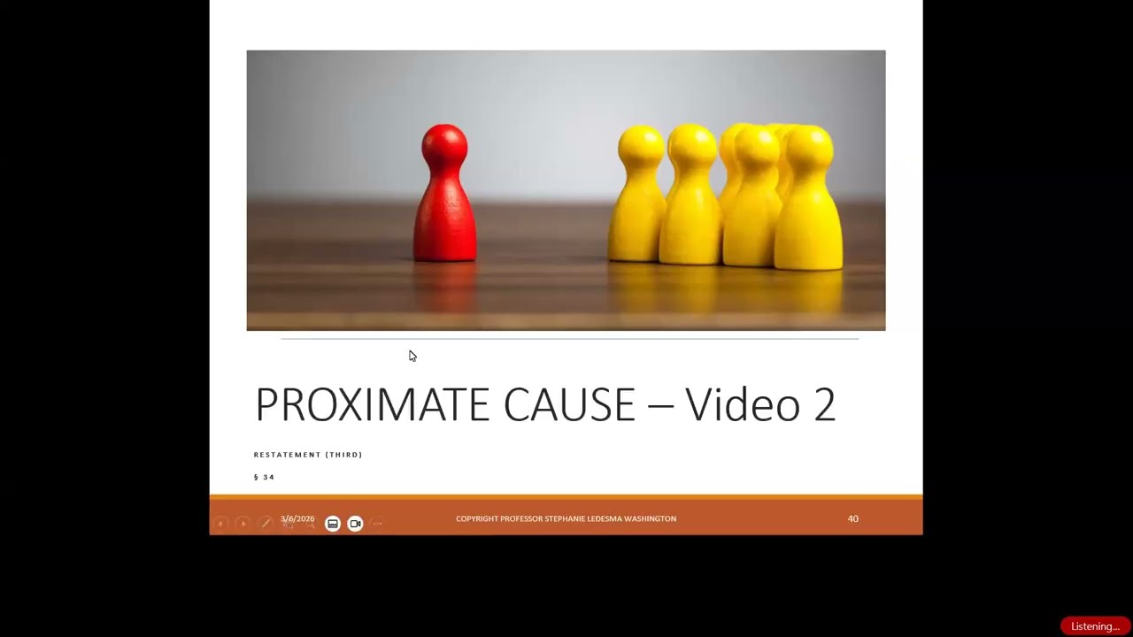 Proximate Case Video 2  Restatement Third of Torts Section 34