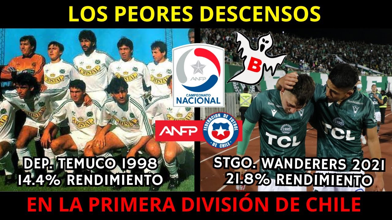 LOS PEORES DESCENSOS del FUTBOL CHILENO