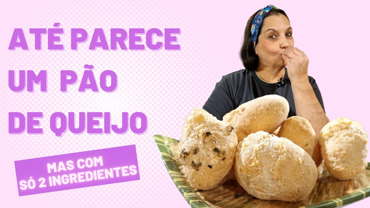Até parece um pão de queijo, mas só com 2 ingredientes - ótimo para café da manhã