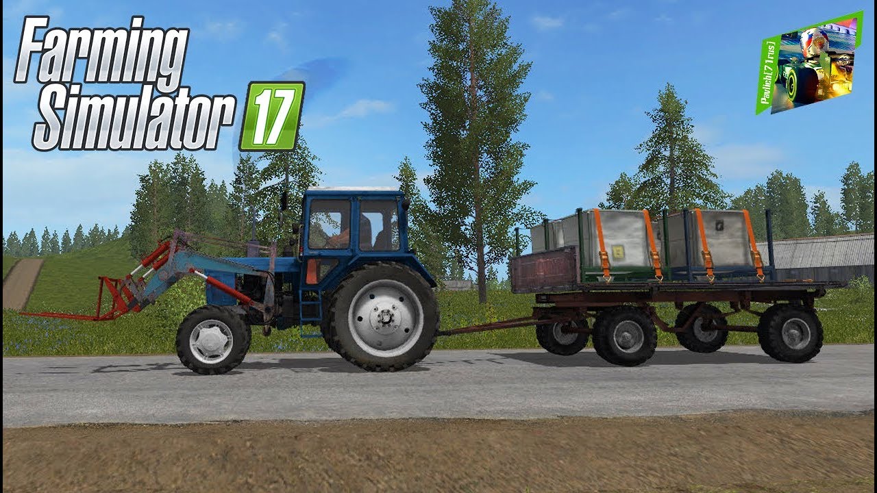 FS2017 (FS 17) - Анискино - 14 - прицеп для поддонов и посев поля