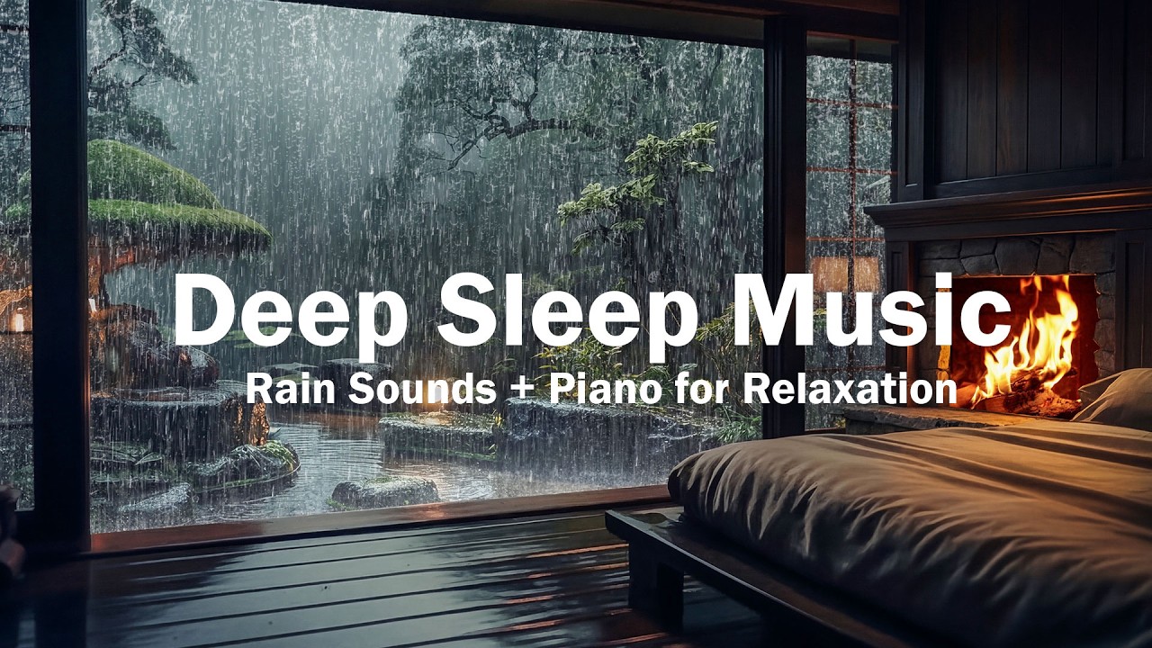 Relaxing Piano Music – Healing Rain Sounds for Deep Sleep Instantly & Rid Insomnia Fast –Sleep Music