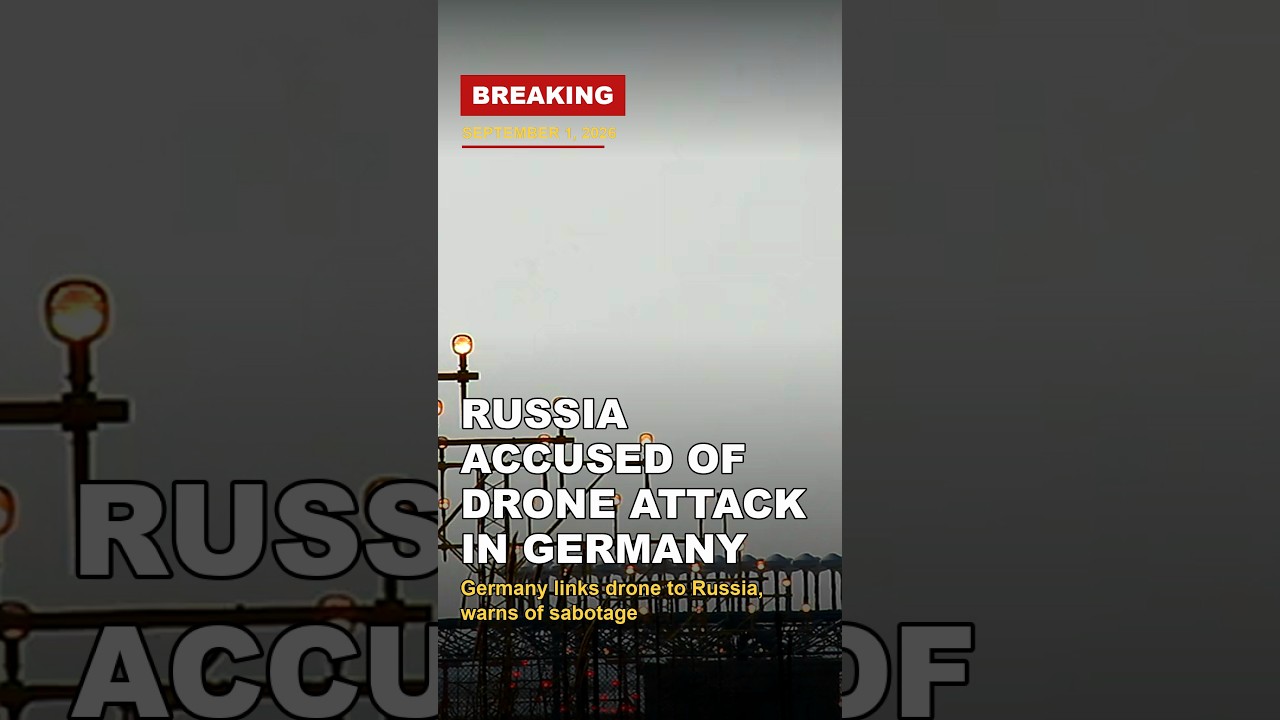 Germany accuses Russia of drone attack on Leipzig airport #Shorts