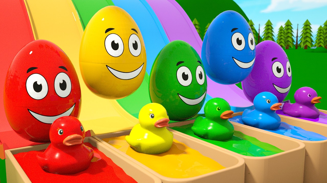 Aprender Colores y Números | Huevos de Colores en la Granja | Canciones Infantiles ZuLoo en Español