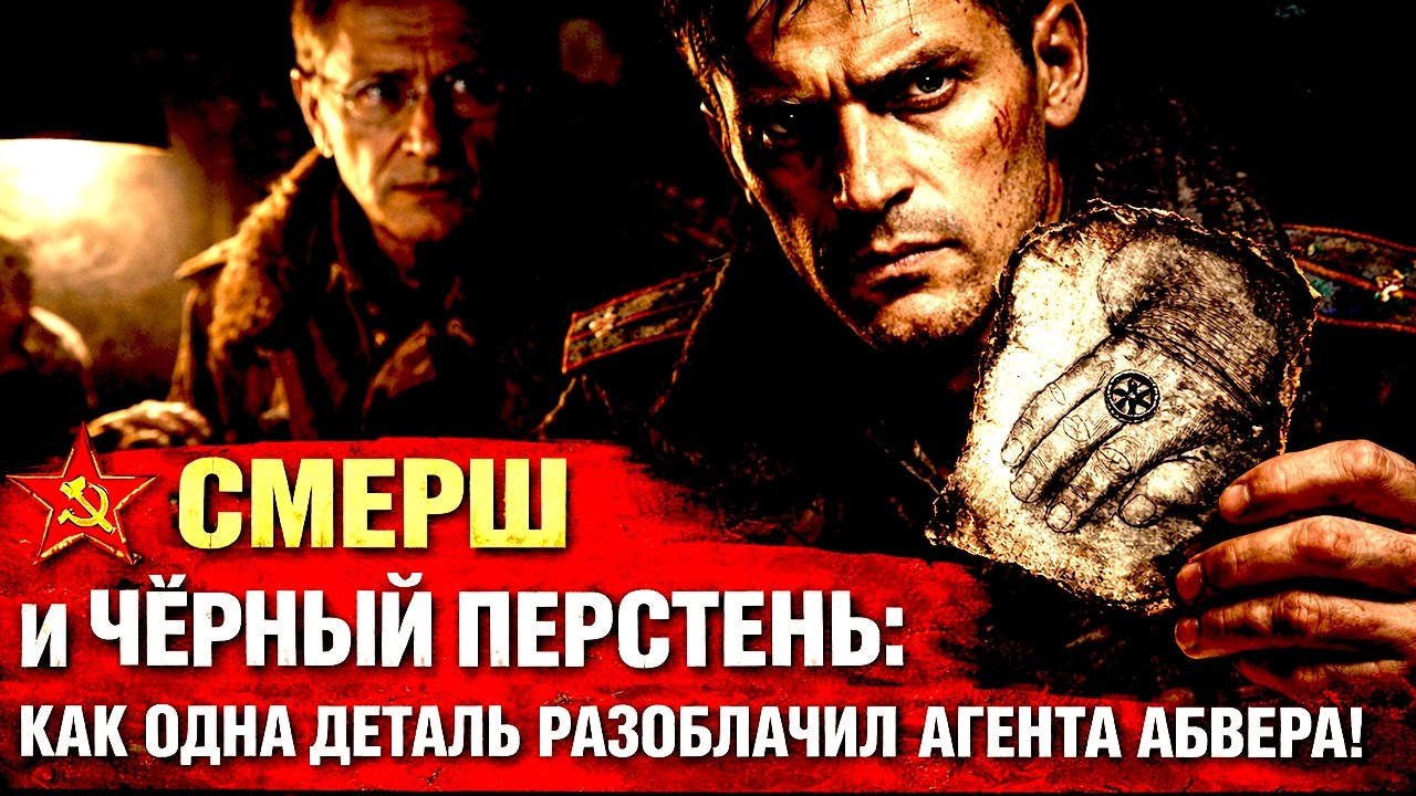 СМЕРШ И ЧЁРНЫЙ ПЕРСТЕНЬ: КАК ОДНА ДЕТАЛЬ РАЗОБЛАЧИЛА АГЕНТА АБВЕРА ПРЯМО ПОД НОСОМ У КОМАНДИРА!