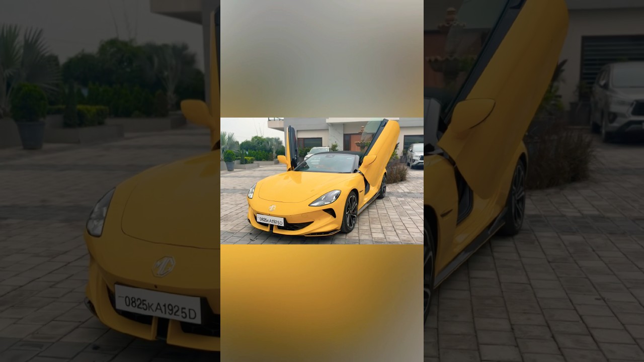 MG Cyberster 2025, Yellow color 🔥 #dhirenrawat #shortsfeed #yt #electric #cyberster #sportscar