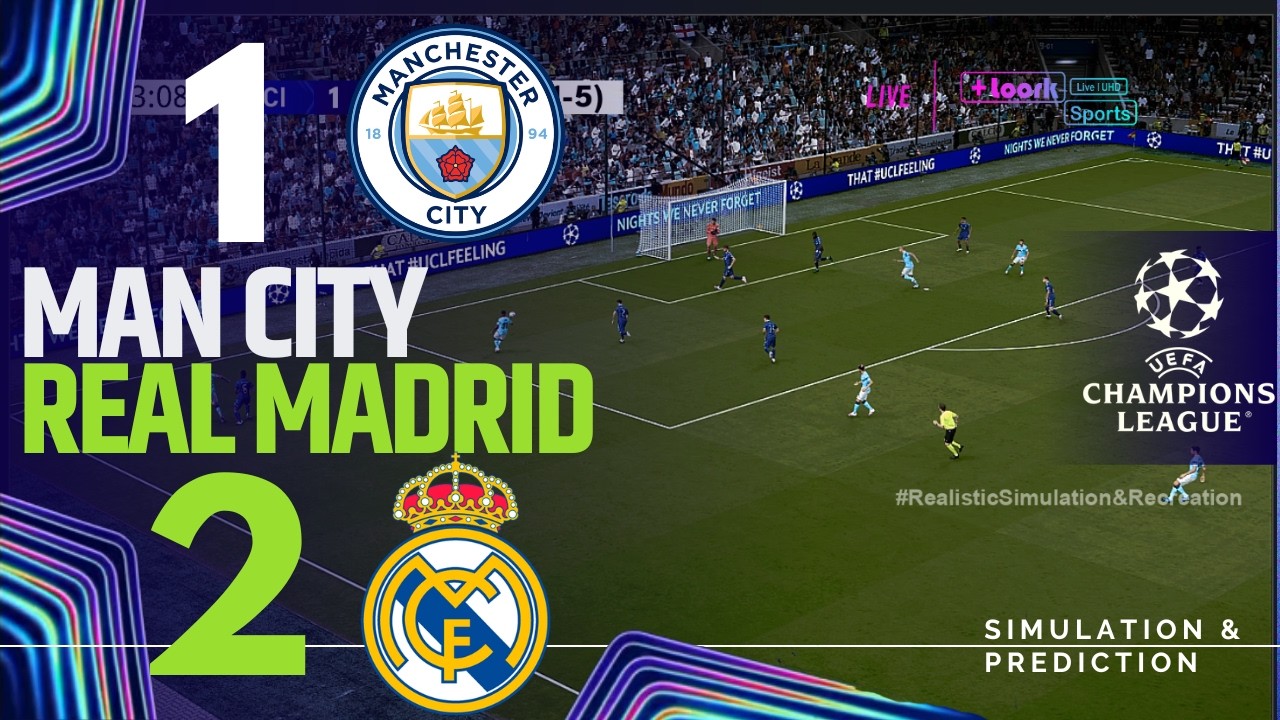 Manchester City vs. Real Madrid EN VIVO 🔴| UEFA Champions League 25-26 | Partido Completo Simulación