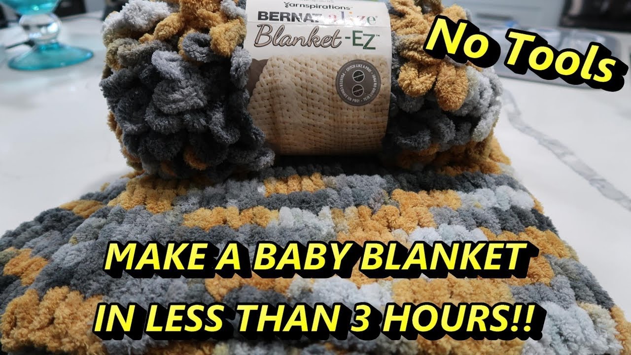 DIY Easiest Baby Blanket using Loop Yarn *NO TOOLS*
