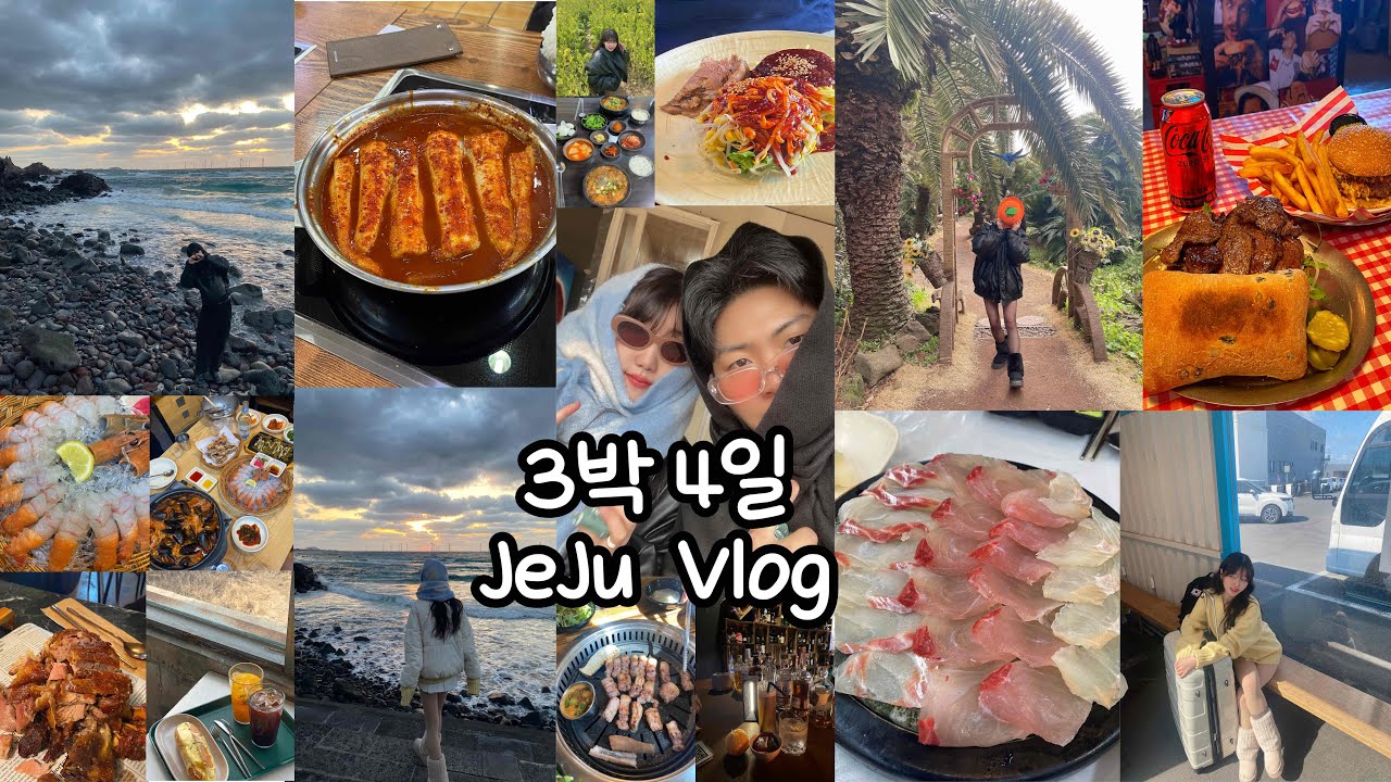 2월 제주도 Vlog 애월 돈꿀꺽, 양떼목장, 애월레이지펌프, 애월카페거리, 제주도스타벅스, 애월한단해변, 상가리야자숲, 스모크하우스인구역, 원앤온리, 탄산온천 등 여행루트😝