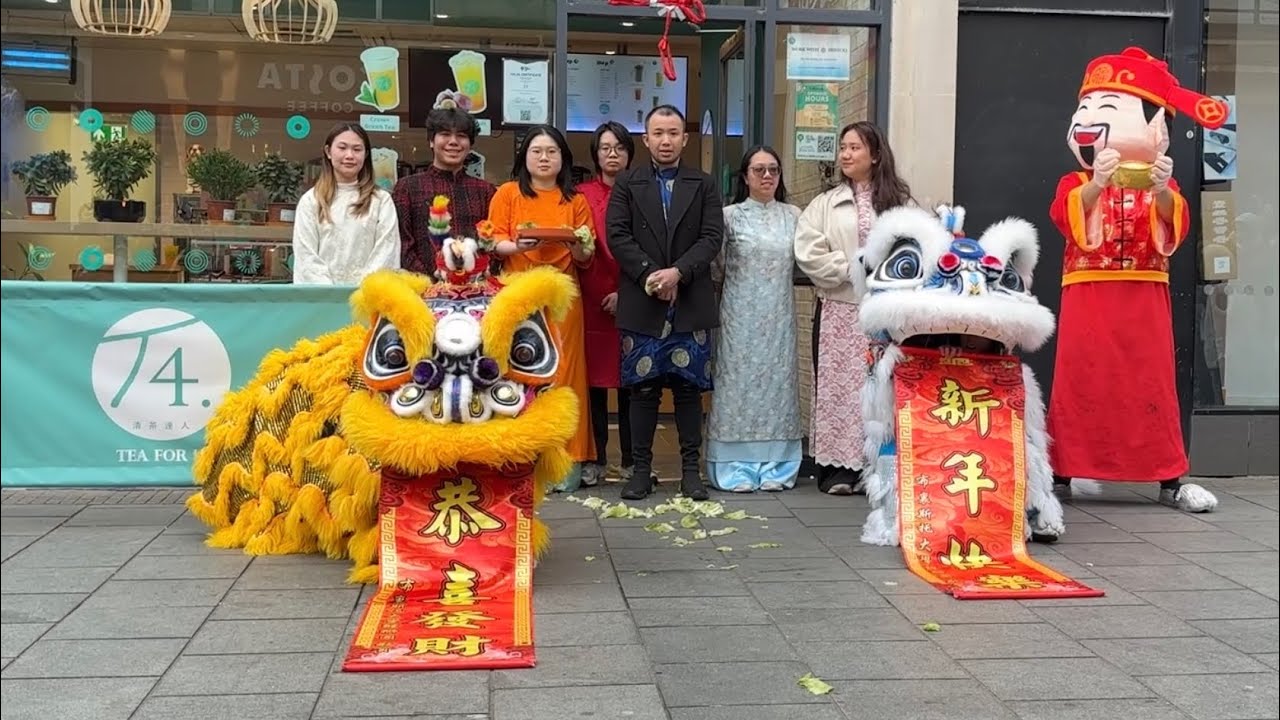 Chinese New Year in Bristol 2025 at T4 with Bristol University Lion Dance 