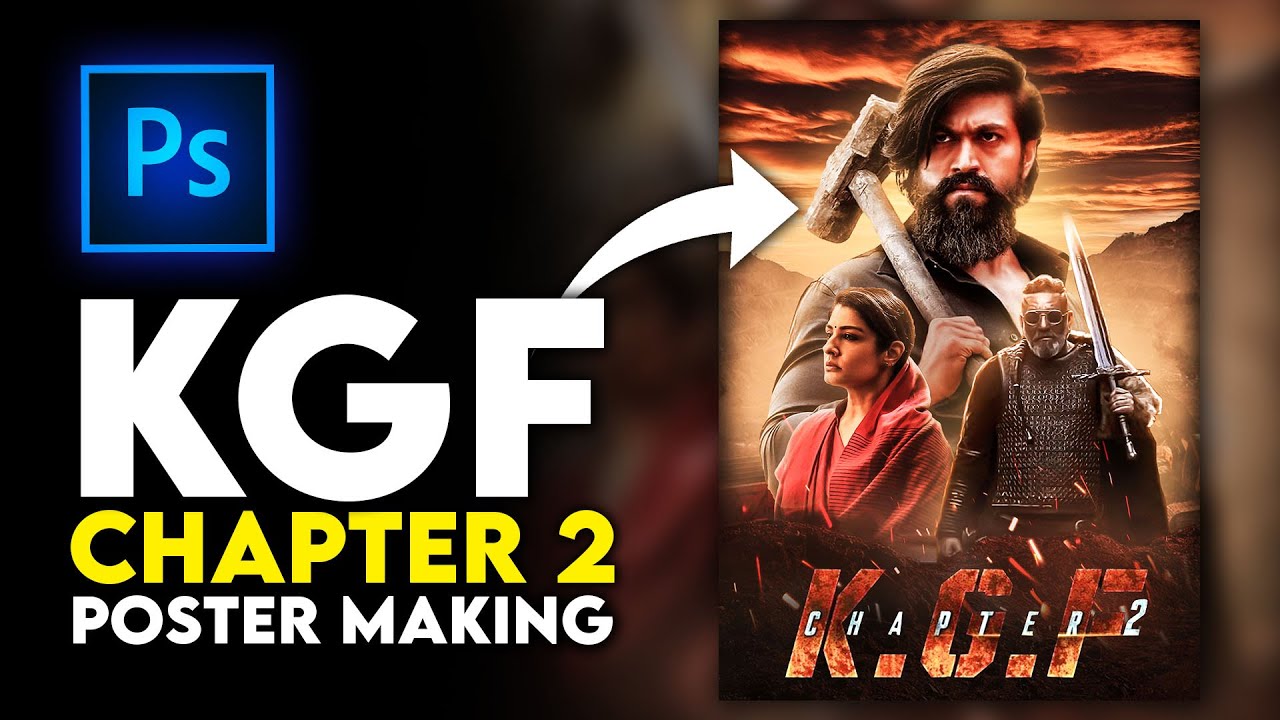 KGF Chapter 2 Poster Making In Photoshop!