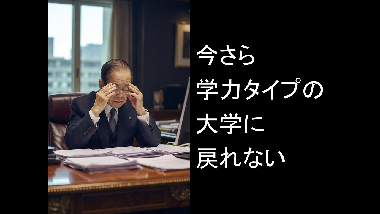 今さら学力タイプの大学に戻れない
