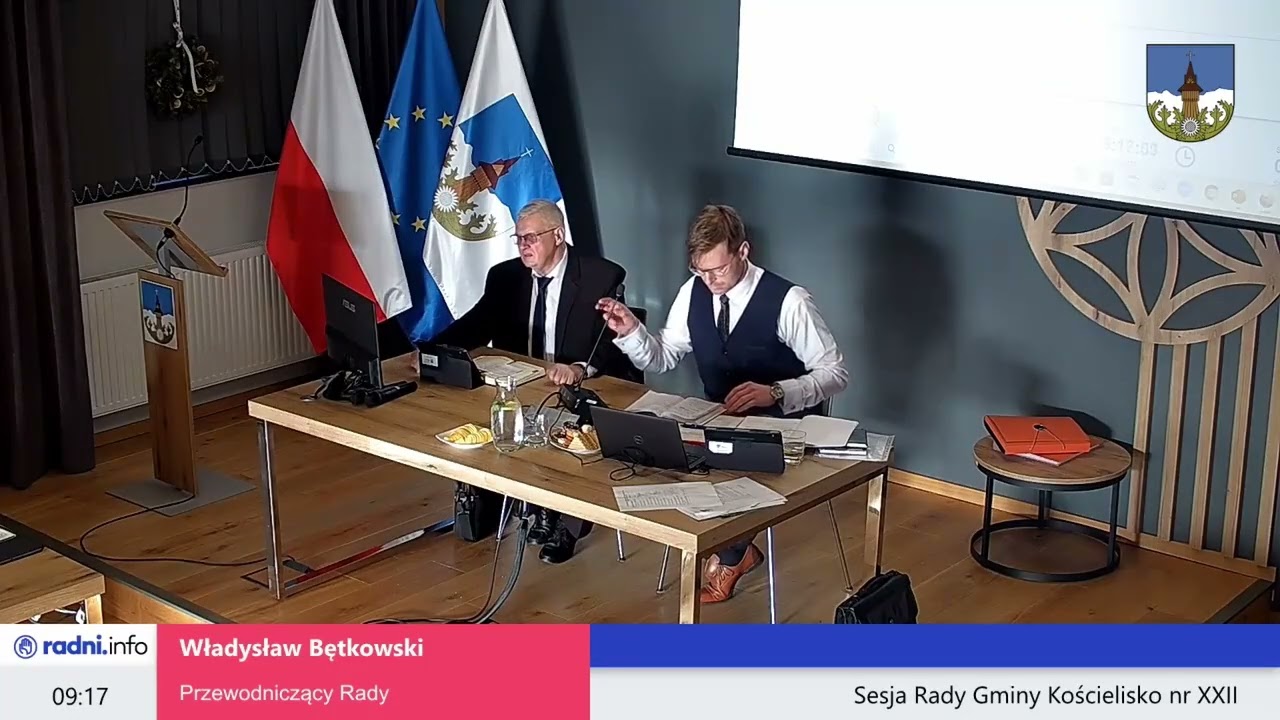 Sesja Rady Gminy Kościelisko nr XXII Data nagrania: 2025-12-22