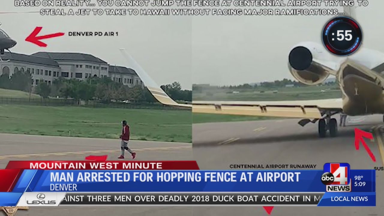 Man arrested for hopping airport fence, trying to board jet: 'Life is not a video game'