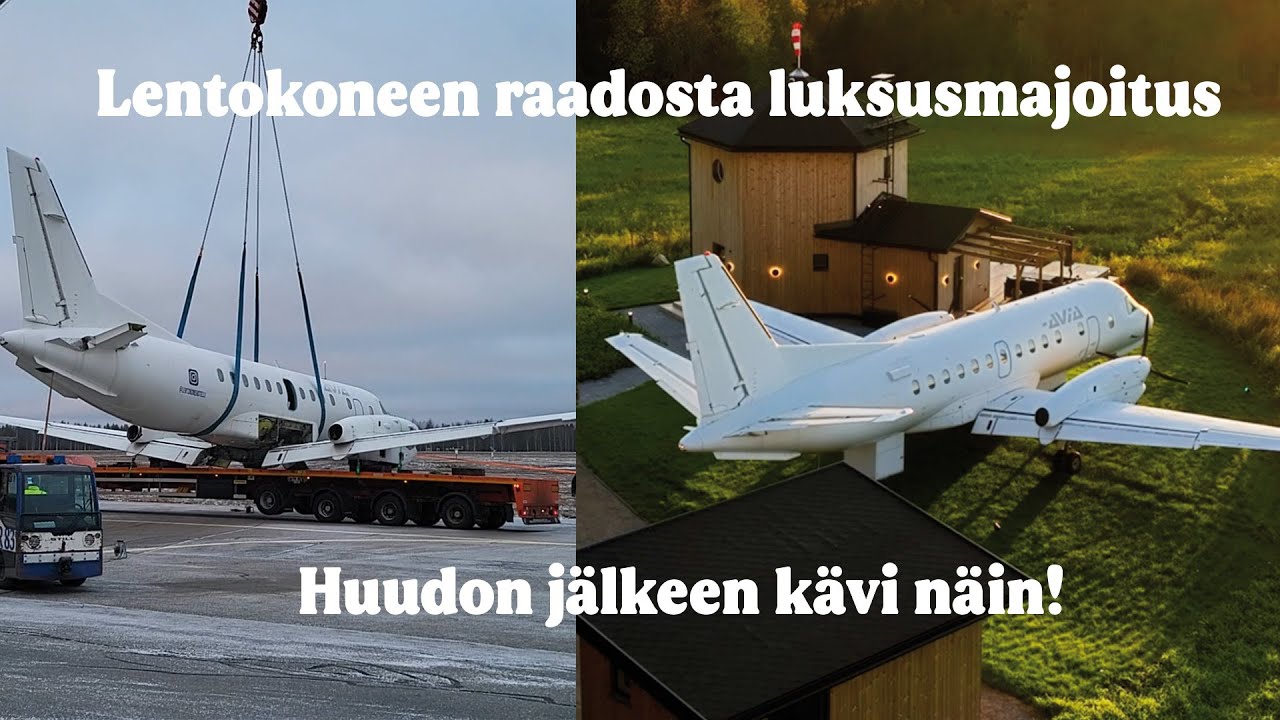 N&auml;in vaurioituneesta Saab-lentokoneesta tehtiin laatumajoitus! Mit&auml; tapahtui huudon j&auml;lkeen?