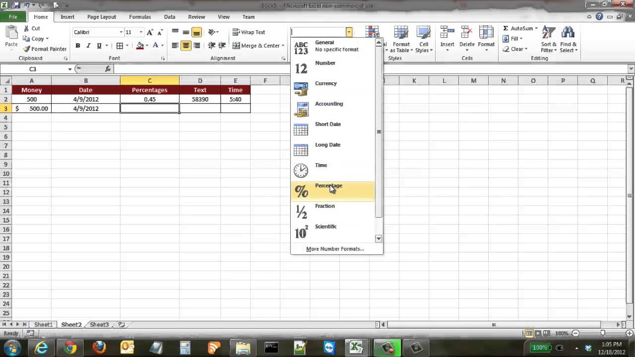 Text Formatting in Excel