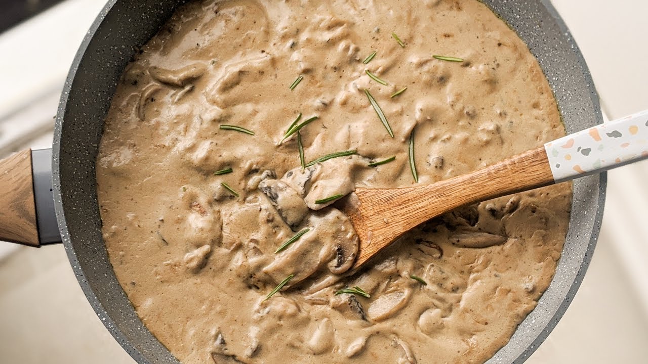 Грибной соус 🍄 Сливочный и быстрый / БЕЗ ГЛЮТЕНА