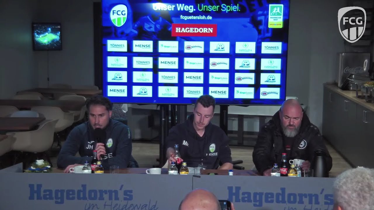 Pressekonferenz nach dem Regionalliga-Spiel FC Gütersloh - Sportfreunde Siegen