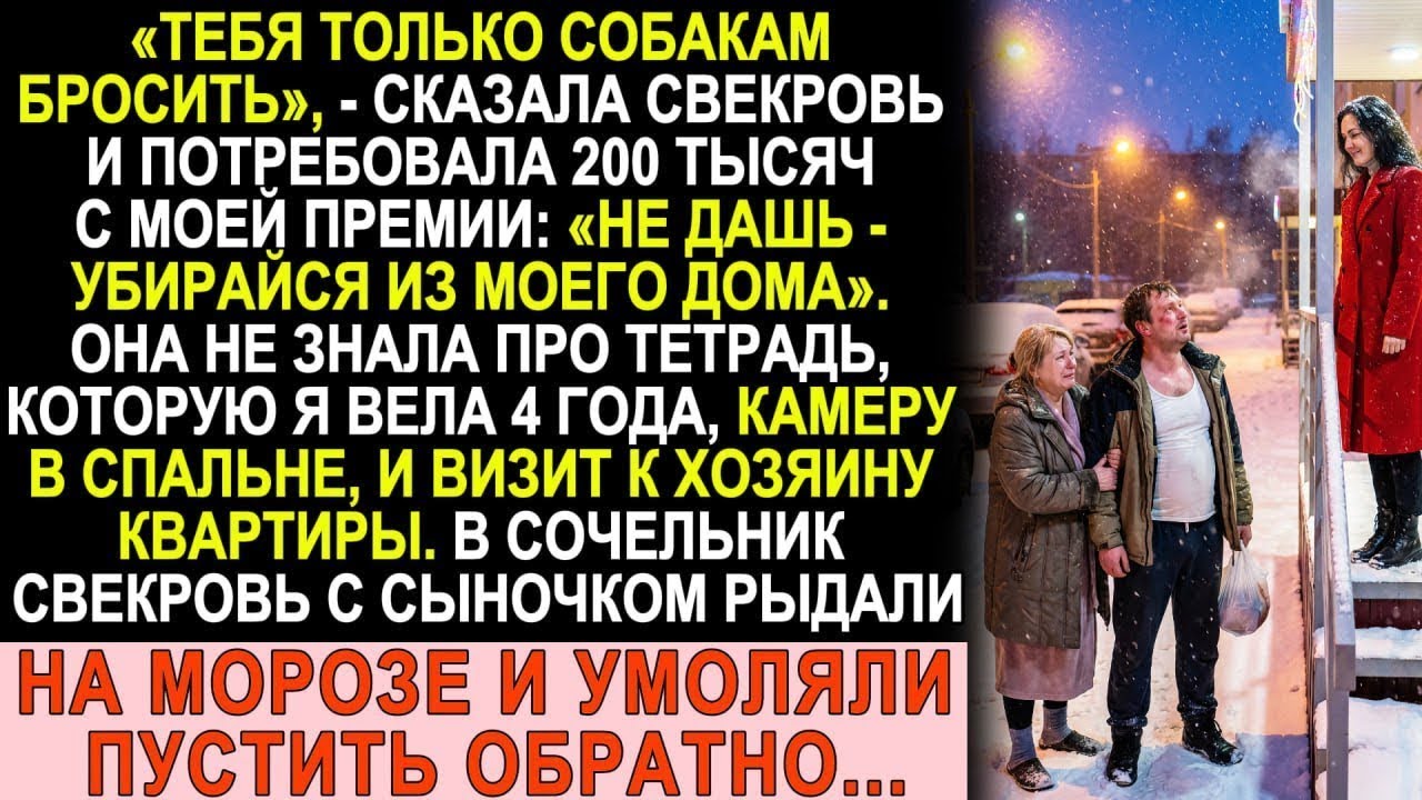 Свекровь требовала 200 тысяч и называла меня приживалкой. В Сочельник они с мужем рыдали на морозе
