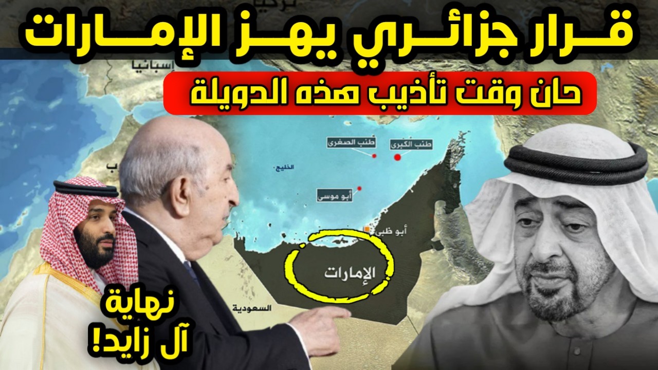 عاجل - رئيس الجزائر يجلد بن زايد ويوجه له ضربة مؤلمة تهز الإمارات وتحرك سعودي صومالي مفاجئ قبل قليل