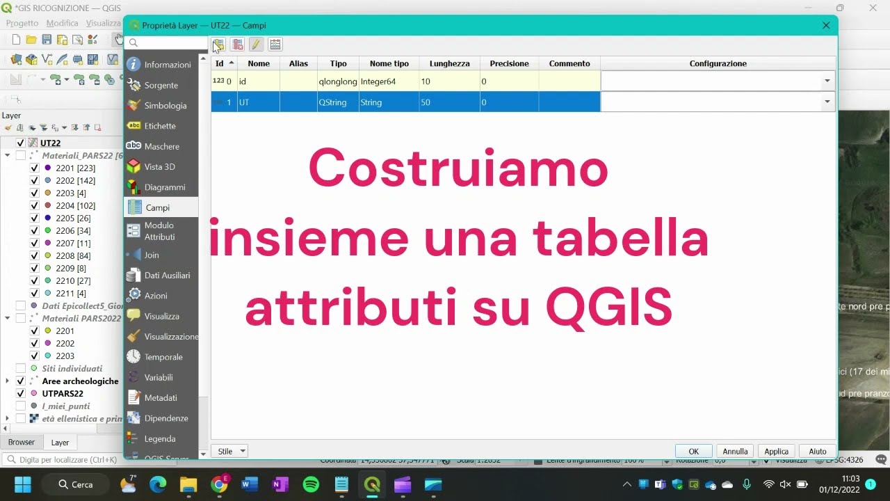 Tutorial Tabella Attributi QGis