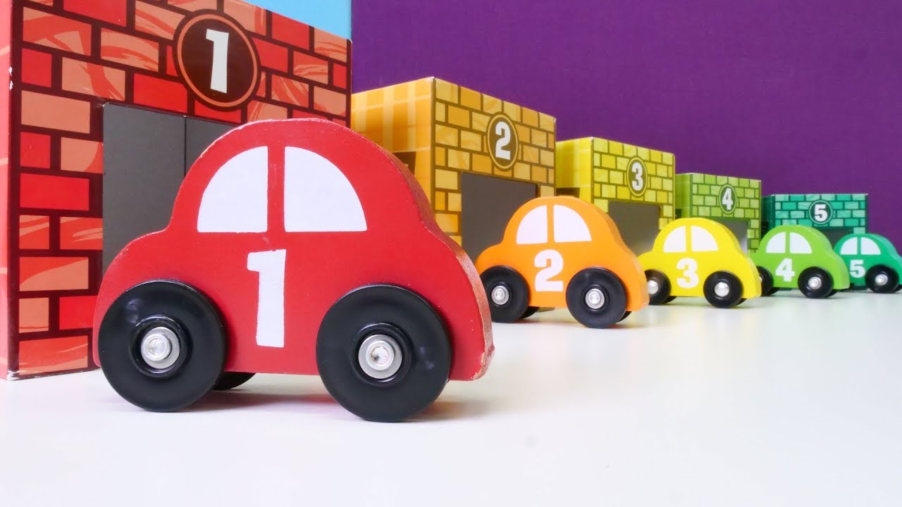 Lernen Zahlen und Farben mit tollen Autos. Video für Kinder.