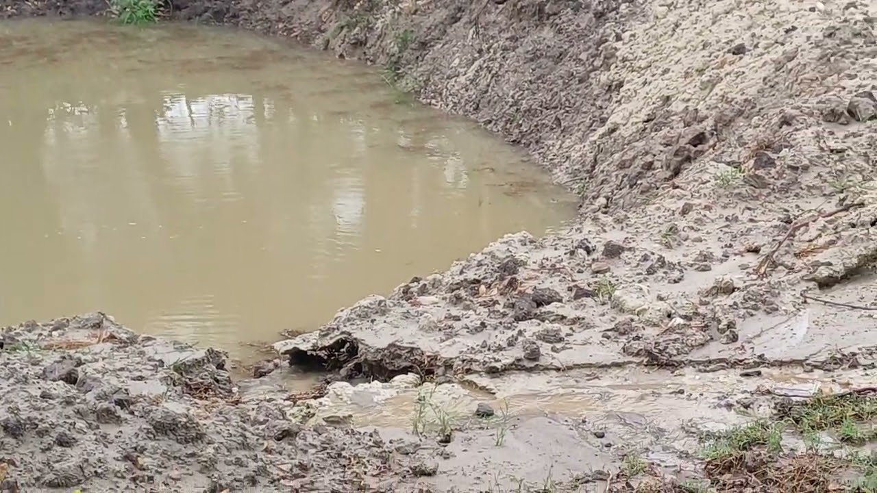 Depois da chuva a água continua correndo para o açude da cacimba