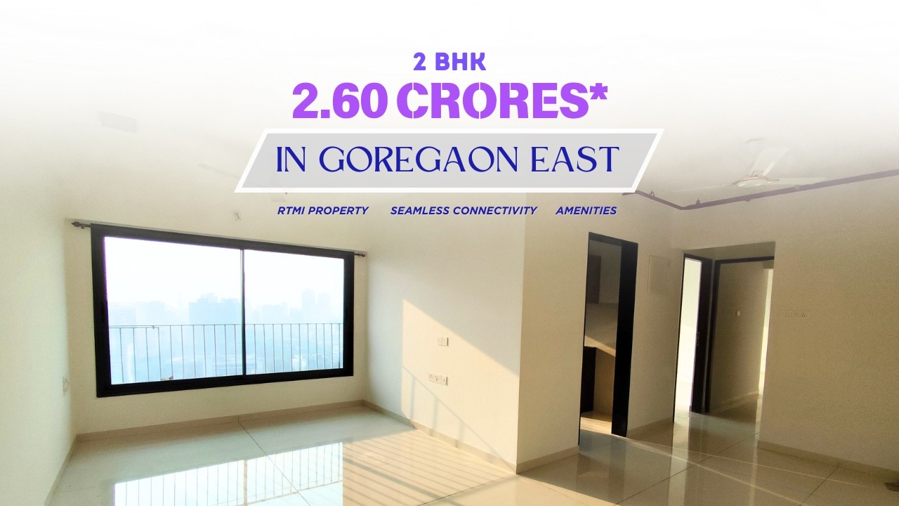 Untouched 2BHK Flat on Sale in Goregaon East | Amenites | Near Station #goregaon #property #luxury