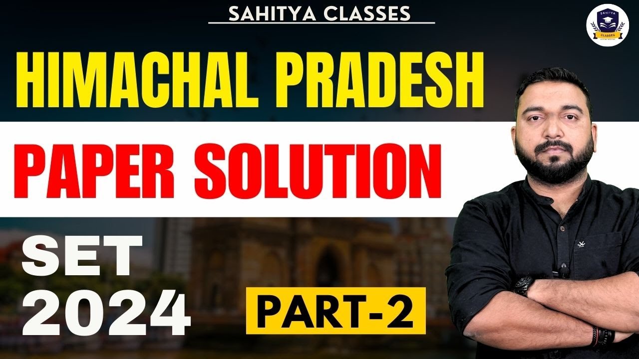 HIMACHAL SET EXAM PAPER SOLUTION [2] 2024! English Literature by Prof Vineet Pandey! #hpset2024 #net