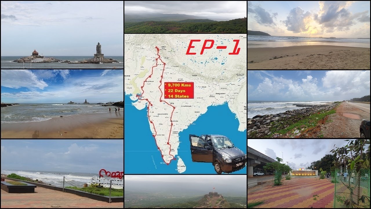 KANYAKUMARI TO KASHMIR [EP-1] Solo Road Trip In Maruti Alto 800 | Dashcam |10K kms,22 Days,14 States