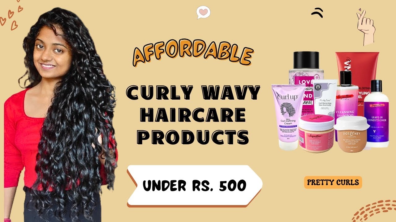 Affordable Curly Wavy Haircare Products Under Rs.500 #curlyhairroutine #curlygirlmethod