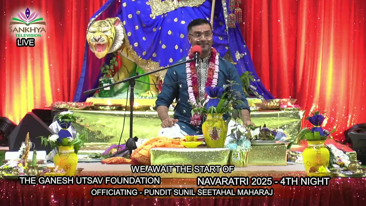 The Ganesh Utsav Foundation - 4th Night Navaratri 2025 offi Pt Sunil Seetahal Maharaj