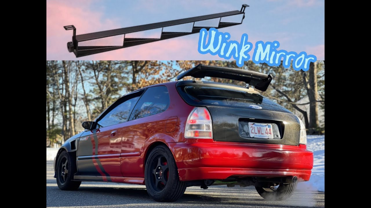 Wink Mirror install Honda Civic Hatch + junkyard