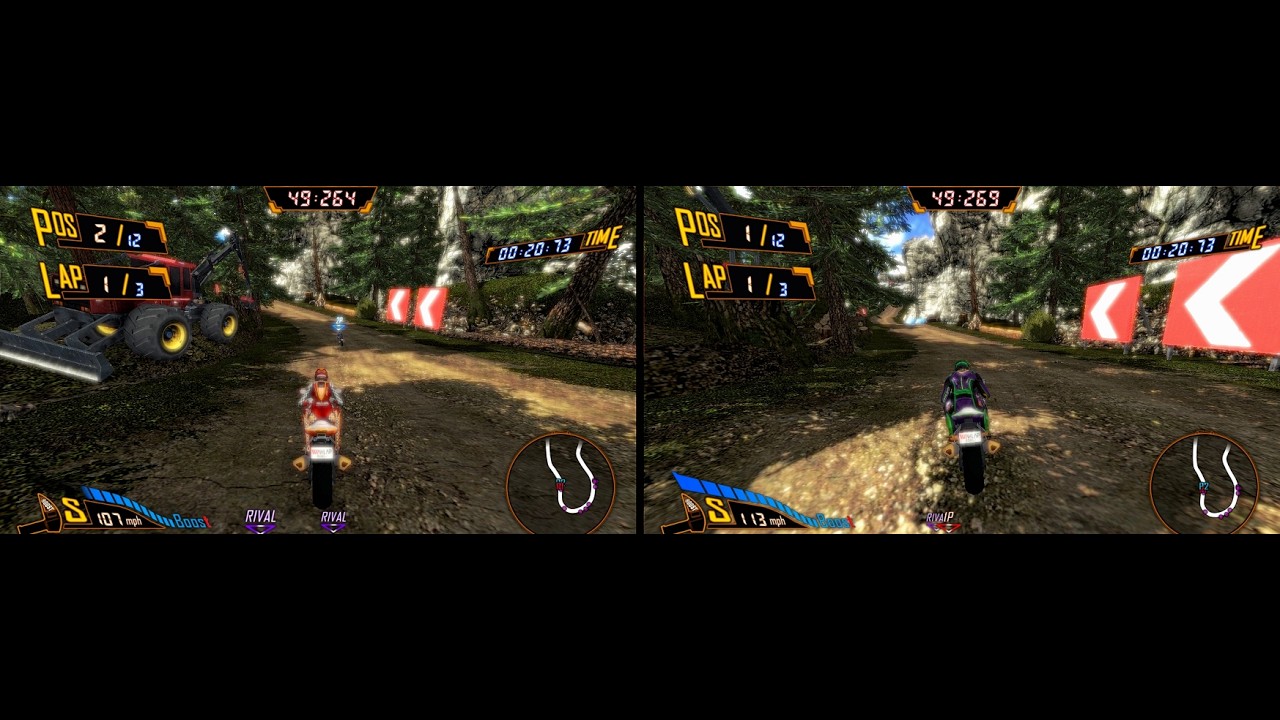 Storm Rider arcade 2 player VS races 60fps