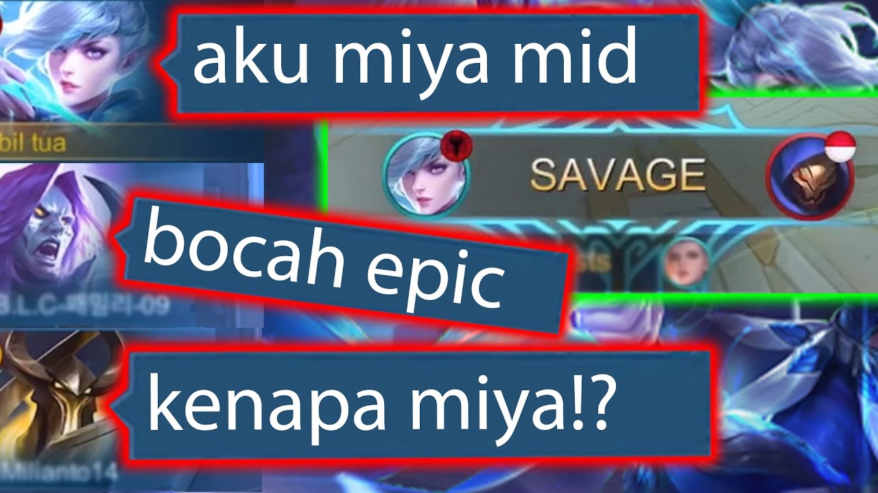 Prank Pick Miya Awalnya Diremehkan, Akhirnya Savage - Mobile Legends