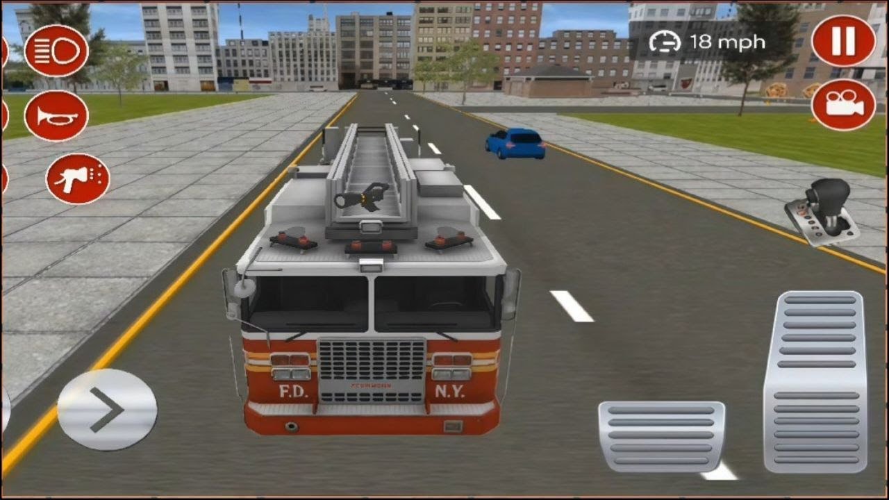 Fire Truck City Rescue Simulator - 911 US Emergency Fire Truck Driving 3D - Android Gameplay