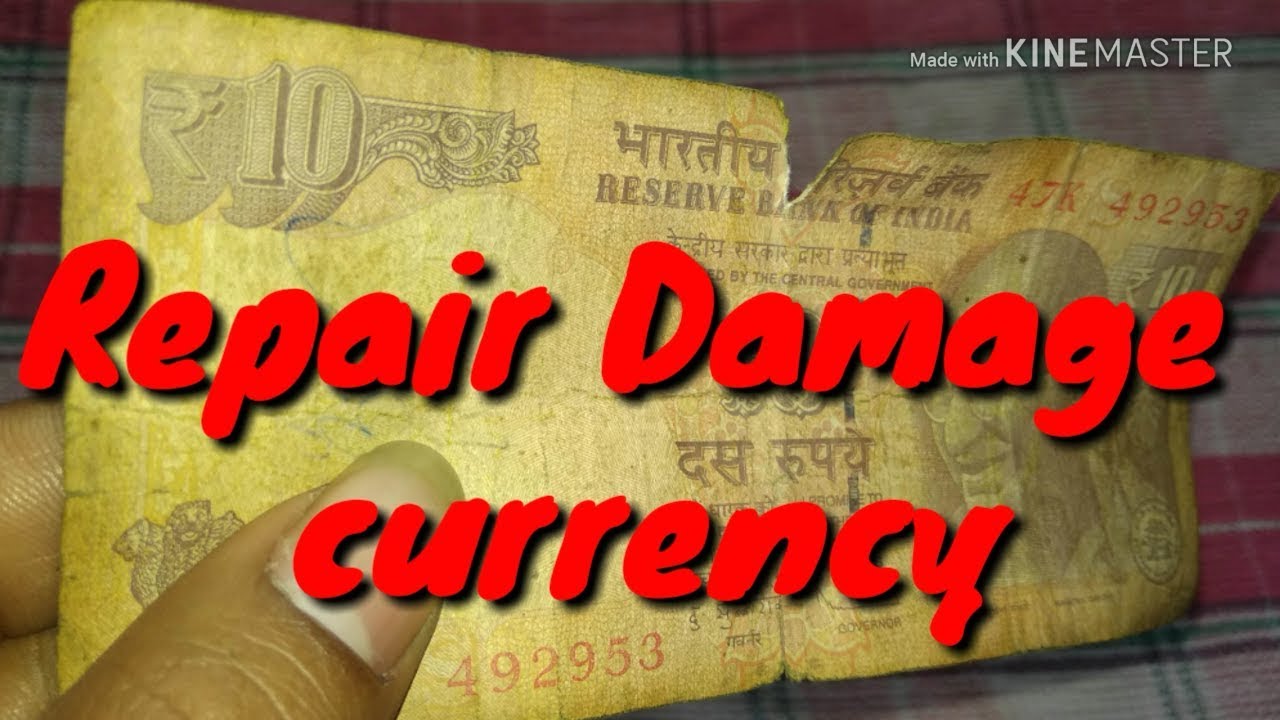Repair damaged note easily | फटे नोट ठीक कोरे 2 मिनट में