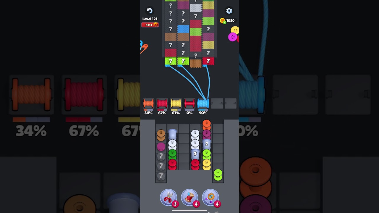 Knit Out Level 121 Walkthrough Tutorial #knitout #knitoutgame #knitoutpuzzlegame