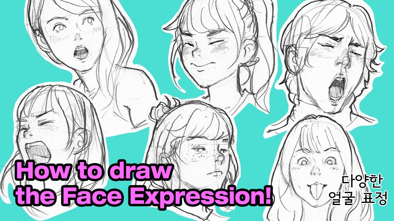 How to draw various facial expressions!!
