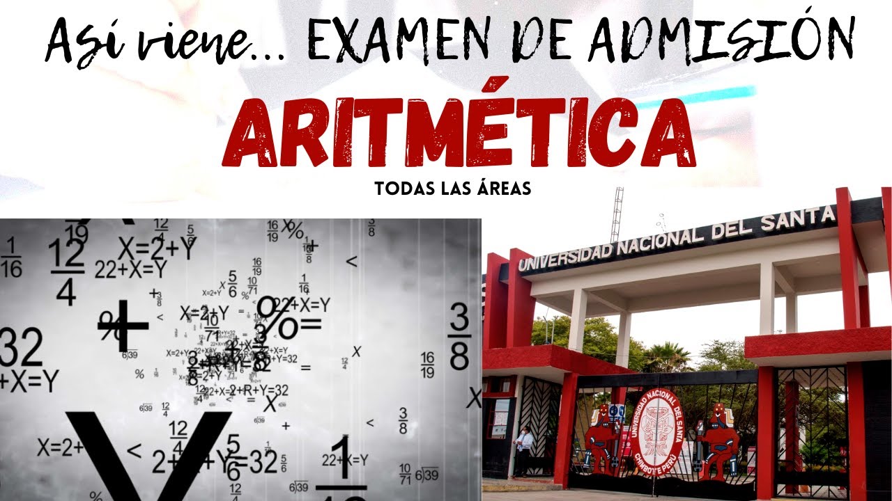 🔴SOLUCIONARIO de ARITMÉTICA 🔢 EXAMEN de ADMISIÓN Universidad del SANTA UNS 2024 1