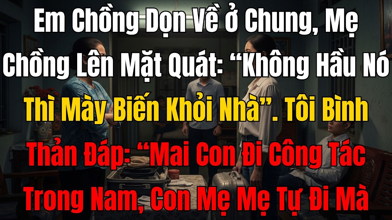 Em Chồng Dọn Về, Mẹ Chồng Quát: “Không Hầu Nó Thì Biến”. Tôi Đáp: “Mai Con Đi Công Tác Mẹ Tự Hầu Đi”