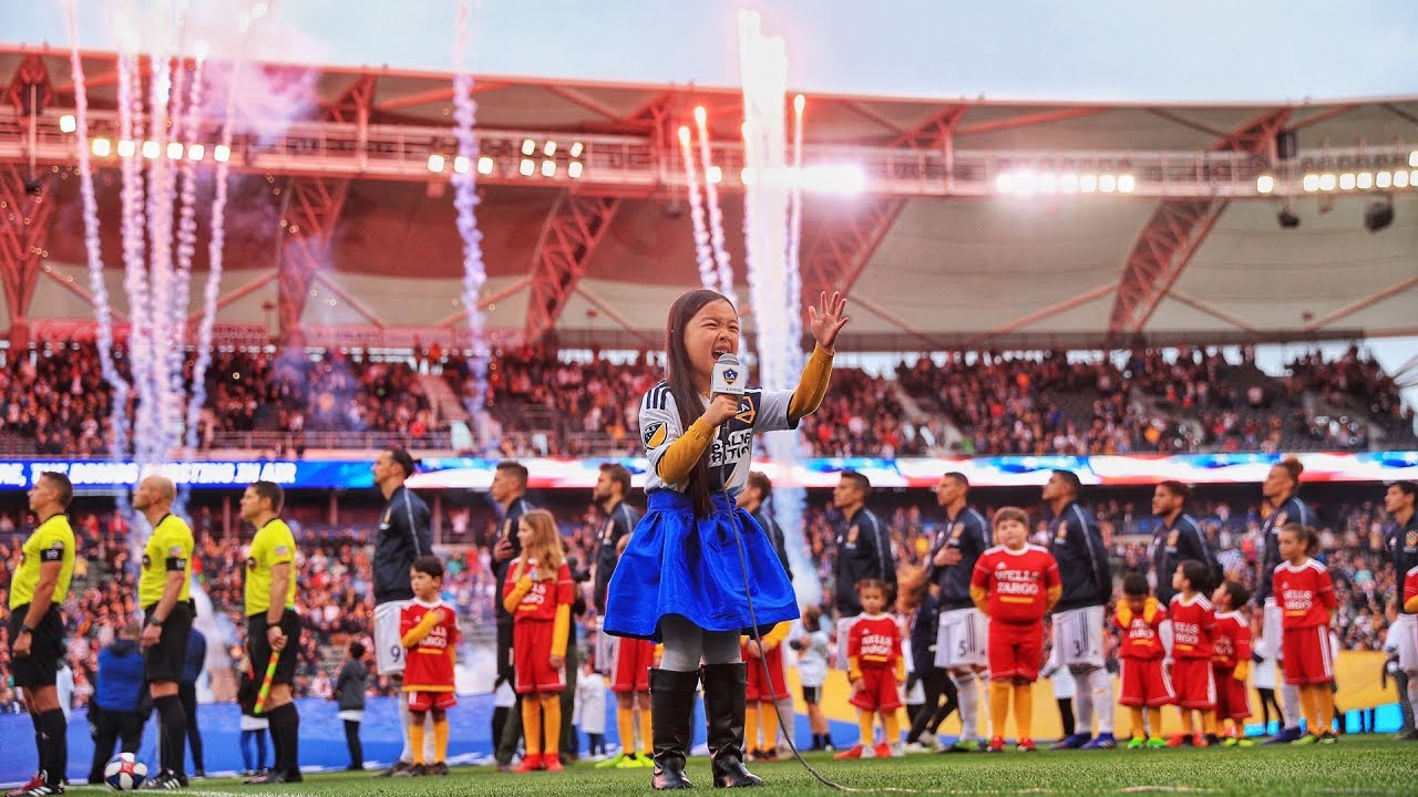 SHE'S BACK! Malea Emma rocks the national anthem at the LA Galaxy home opener