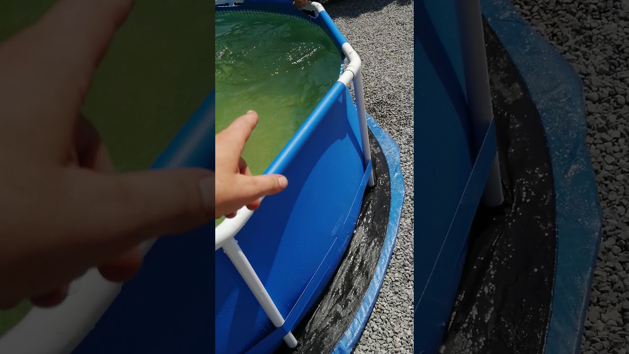 Oczyszczanie w 5 minut basenu z zielonej wody....