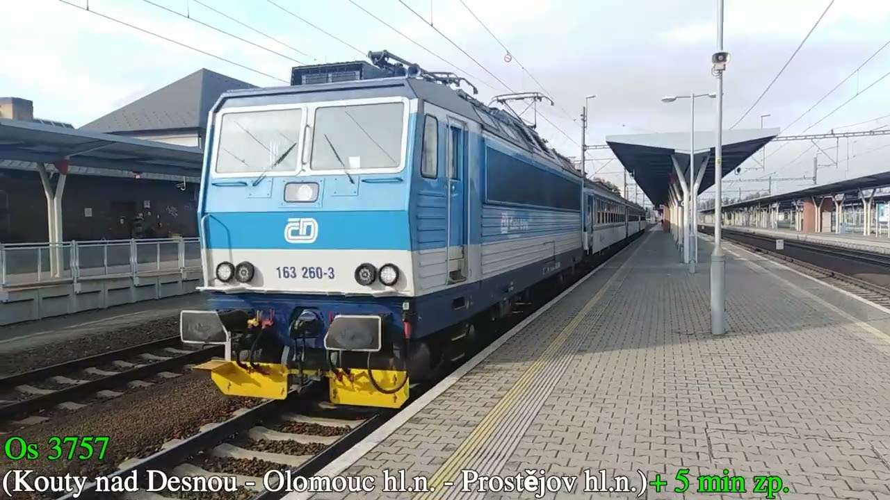 Vlaky Olomouc hlavní nádraží (23.10.2022)