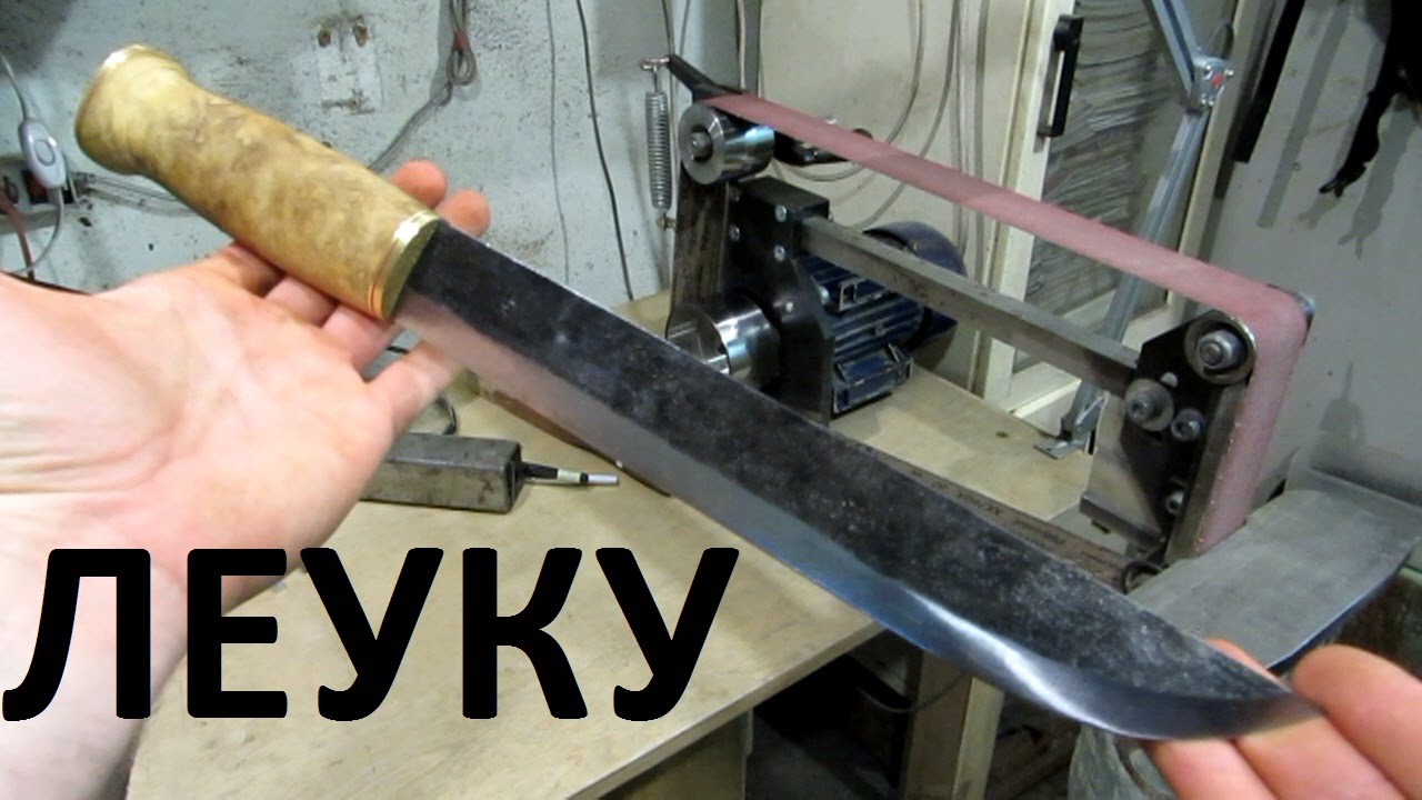 Собираю НОЖ ЛЕУКУ на сквозной монтаж под расклёп.