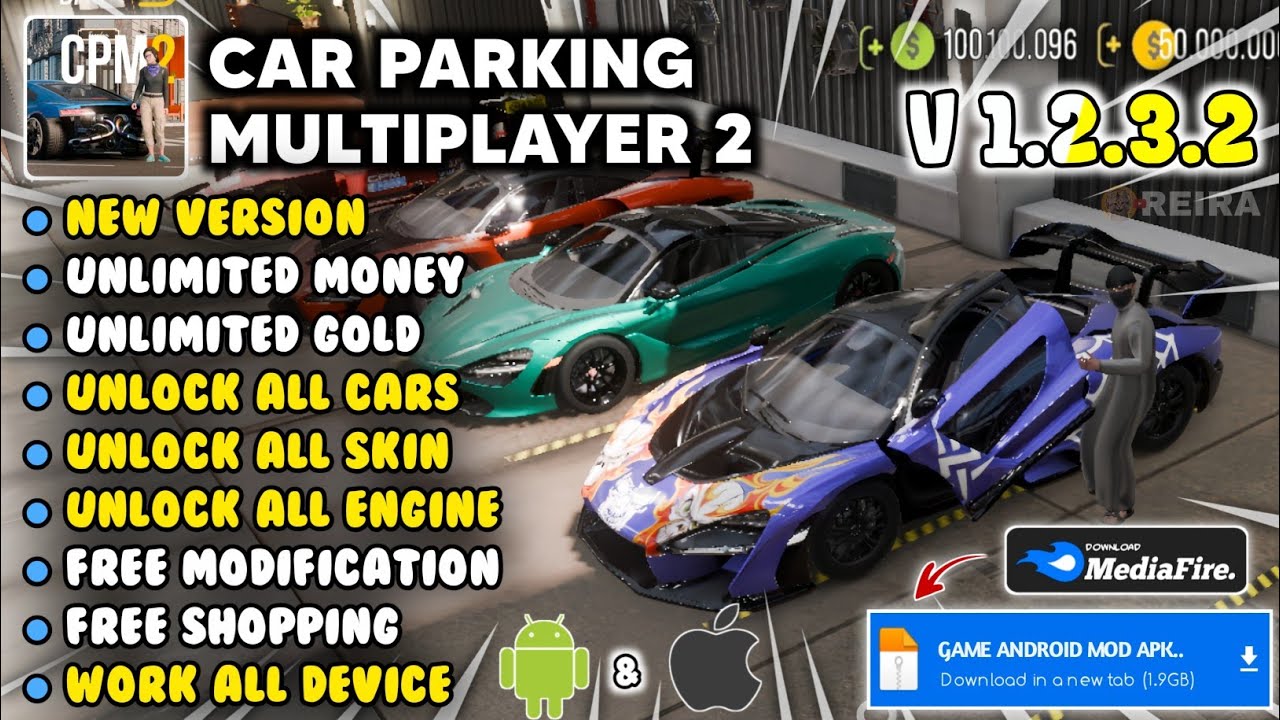 CAR PARKING MULTIPLAYER 2 MOD APK V1.2.3.2 New 2026 - Unlimited Money & Unlocked All, CPM 2 Mod Menu