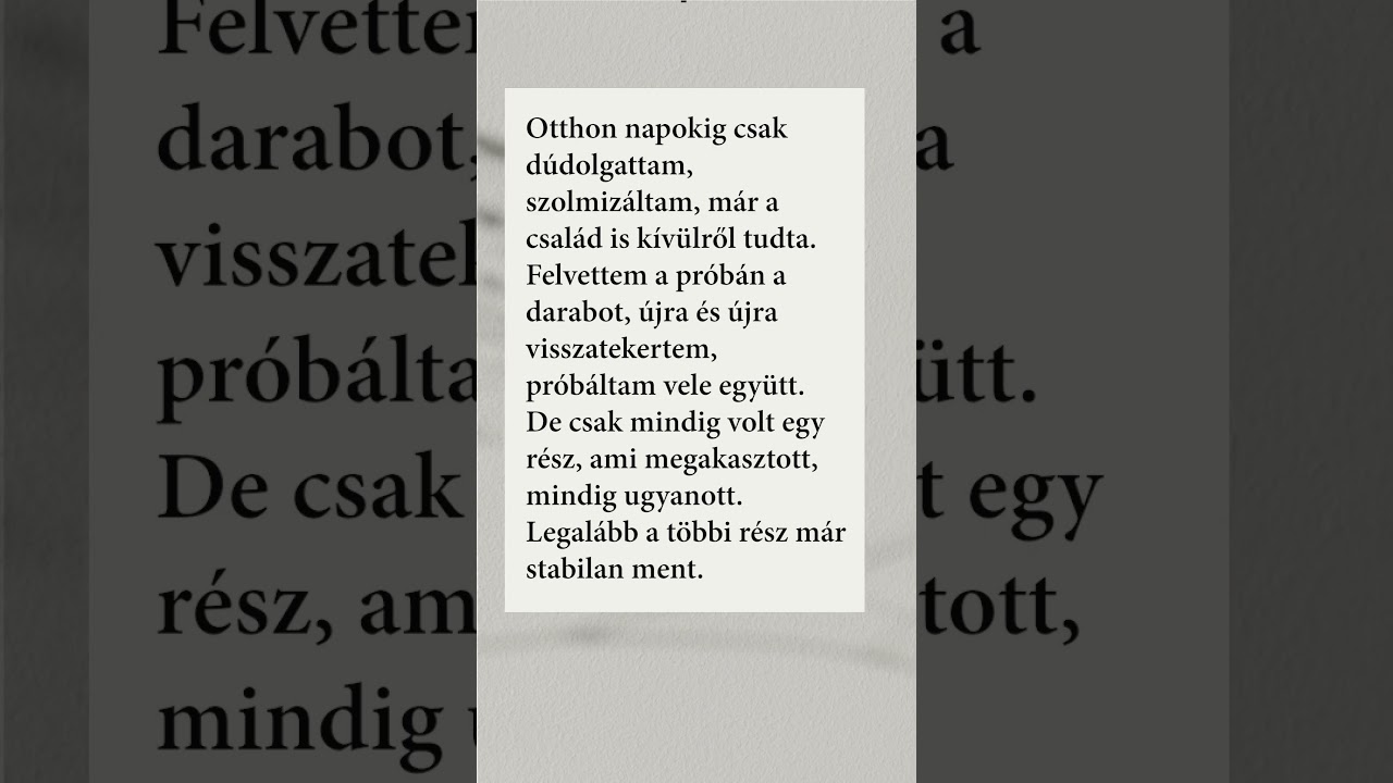 Amikor rájövök: képes vagyok rá