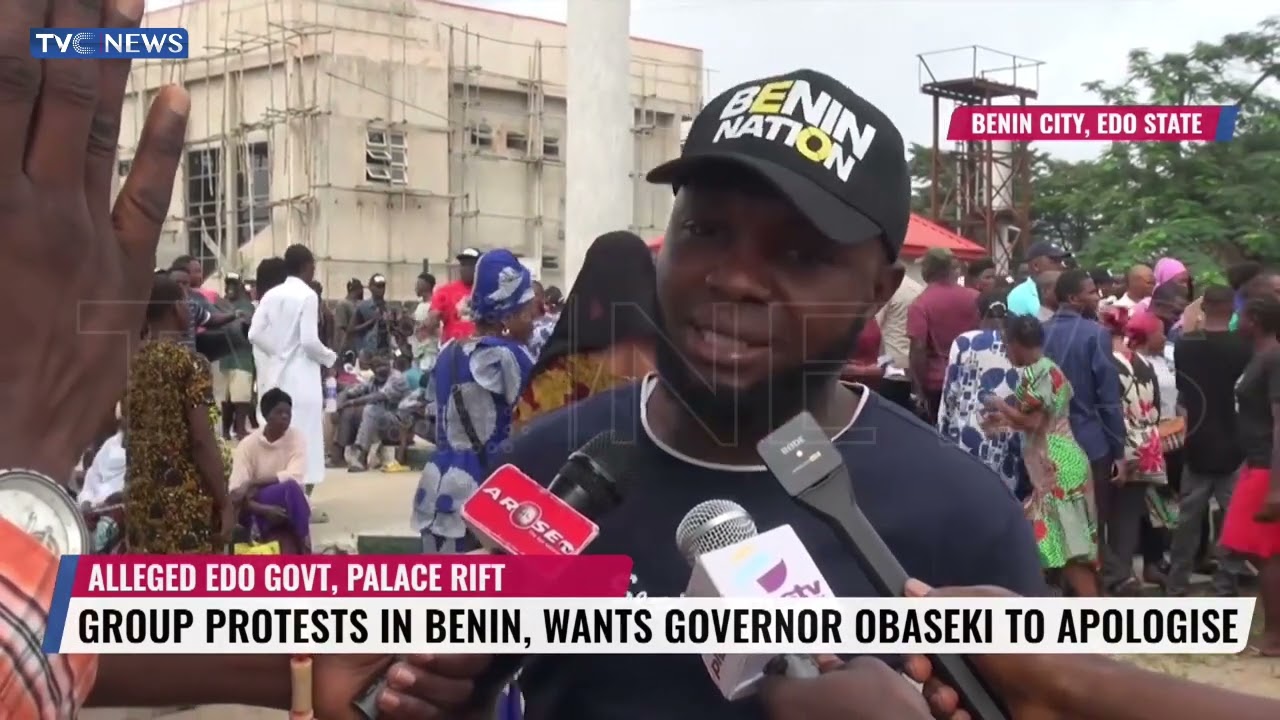 Group Protests In Benin, Asks Obaseki To Apologise To Oba Of Benin